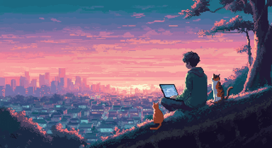 Pixel art header